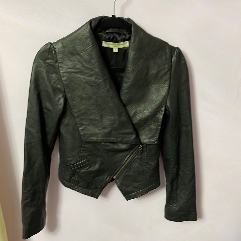 Genuine SHEEP LEATHER WHAT GOES AROUND COMES AROUND Jacket. Size Small (S)